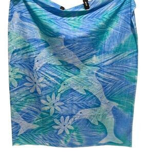 Unbranded Wall Tapestry or Sarong Fabric Dolphin Ocean‎ Beach 72” x 45”